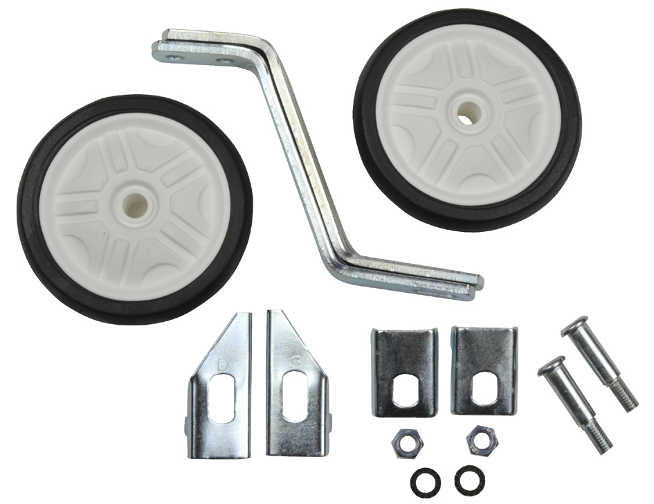 Bild von FISCHER Universal Stützräder für Kinder-Fahrräder | passend für Räder von 12 bis 20 Zoll | einfache Montage inkl. Montagematerial | Kunststoff und Gummi