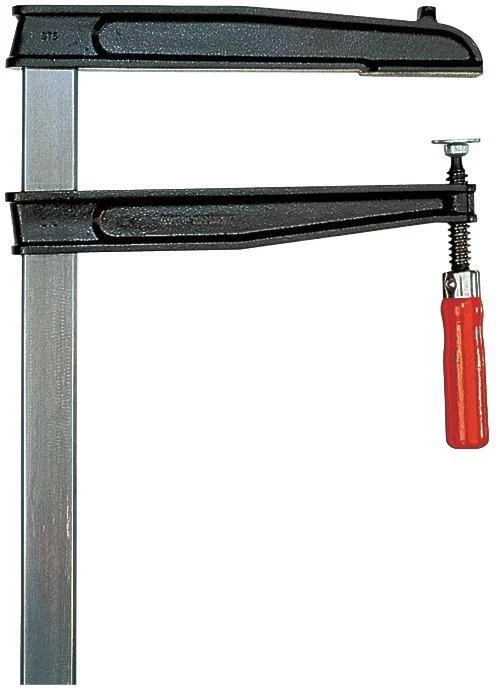 Bild von BESSEY Temperguss-Schraubzwinge TGN80T20, Spannweite 800 mm Ausladung 200 mm, Große stabile Vollprofilschiene mit Riffelung, Gewicht 4,48 Kg