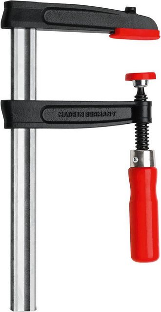 Bild von BESSEY Temperguss-Schraubzwinge TP100S14BE, Spannweite 1000 mm Ausladung 140 mm, Stabile Hohlprofilschiene mit Riffelung, Gewicht 3,59 Kg