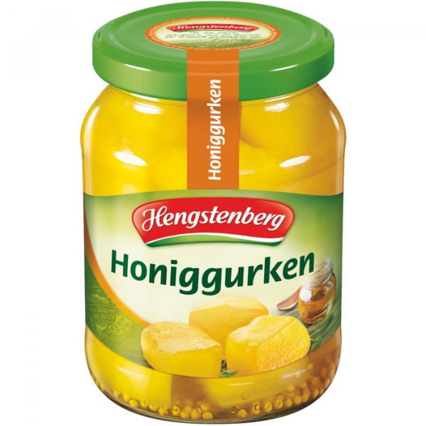 Bild von 12 Stk. Hengstenberg Honiggurken 370ml