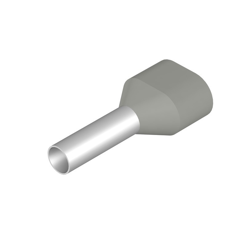 Bild von Weidmüller 9004730000 Zwillings-Aderendhülse 4mm² Teilisoliert Grau 100St.