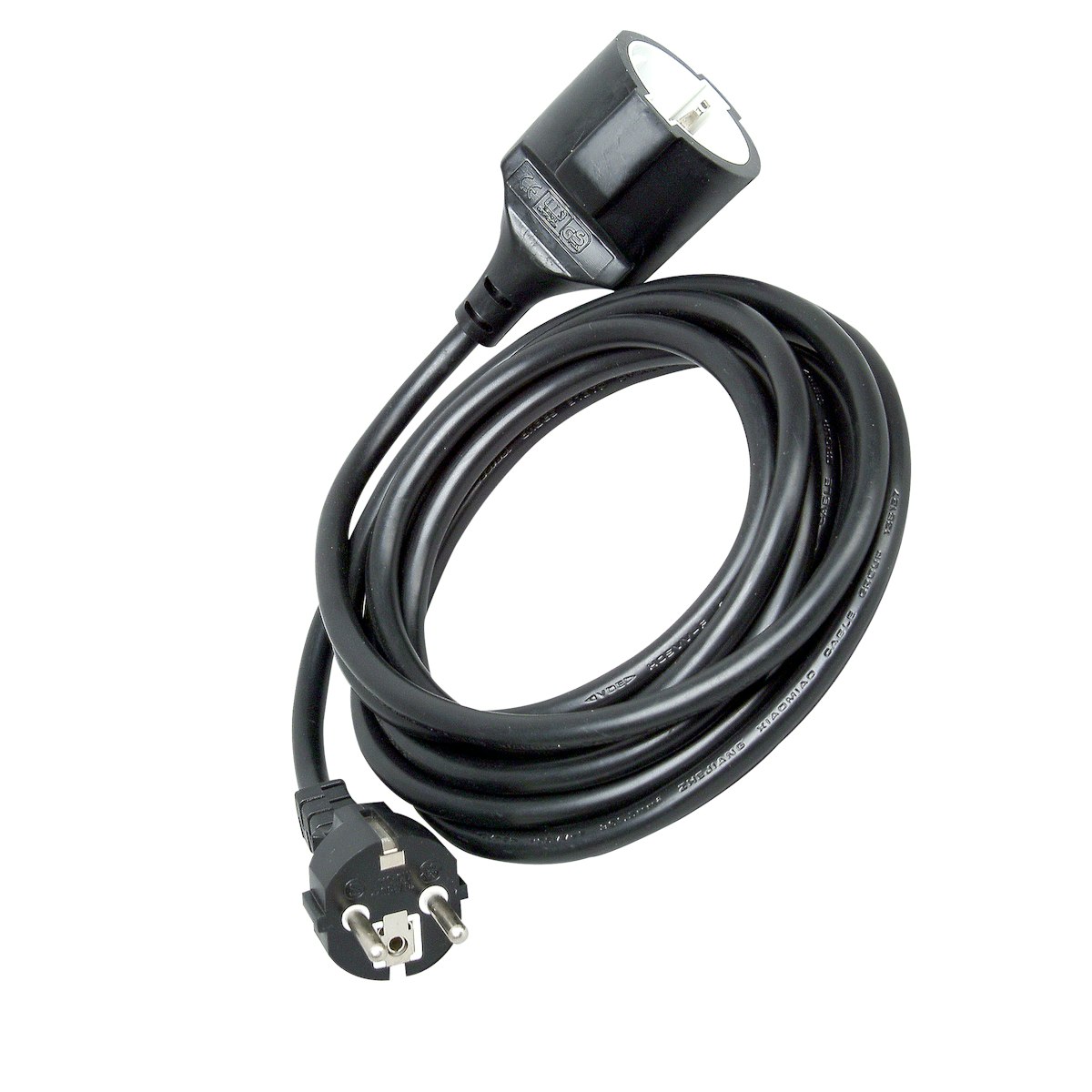Bild von Kopp, Verlängerungskabel, Verlängerung, Schutzkontakt-Stecker und Schutzkontakt-Kupplung mit 3m Leitung, erhöhter Berühru (3 m, CEE 7/3)