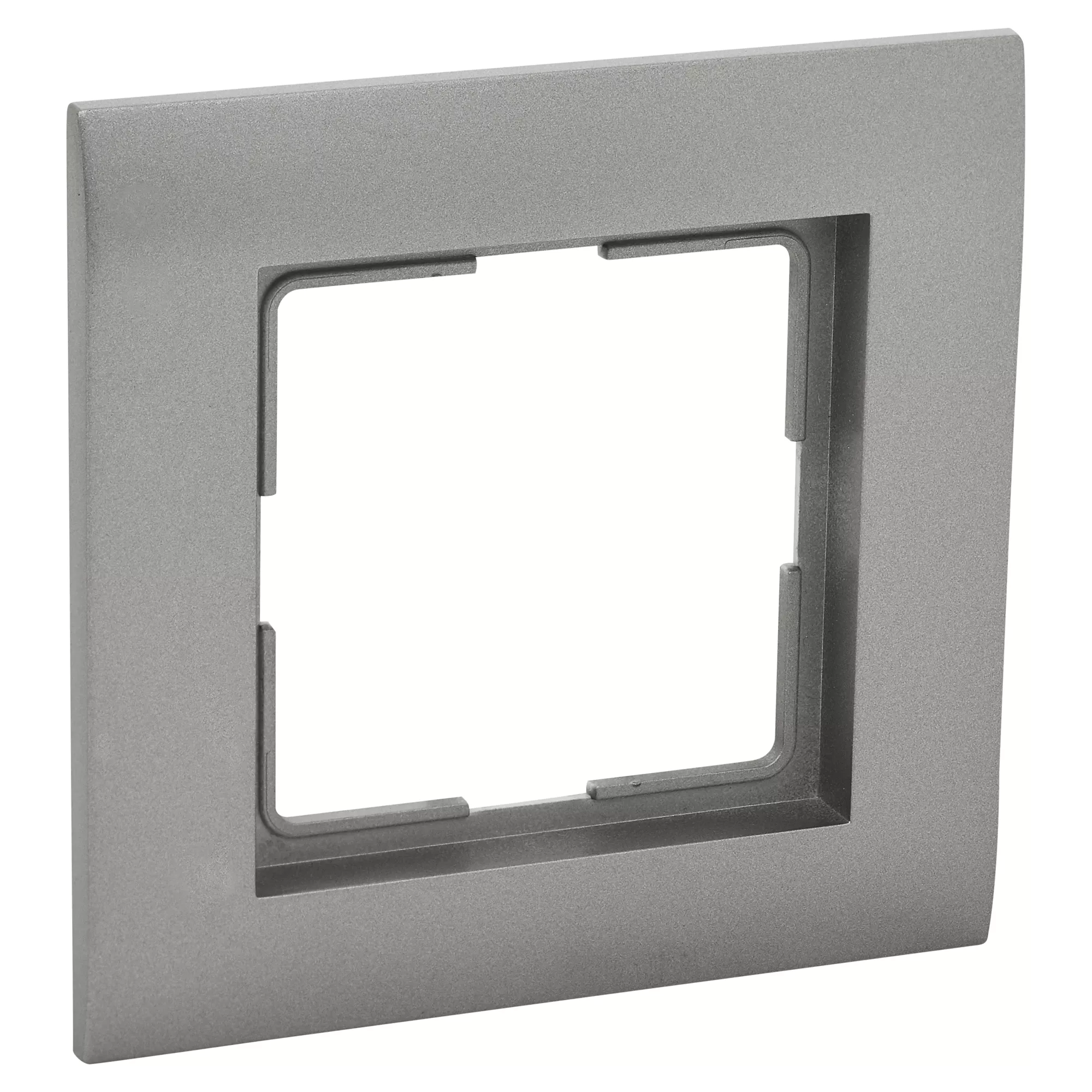 Bild von Kopp ATHENIS 1-fach Abdeckrahmen in Stahlfarben - 86 x 86 x 9,5 mm - Rahmen für Steckdosen & Schalter - Eleganter Steckdosenrahmen aus mattem Kunststoff - Hochwertiger Lichtschalter-Rahmen