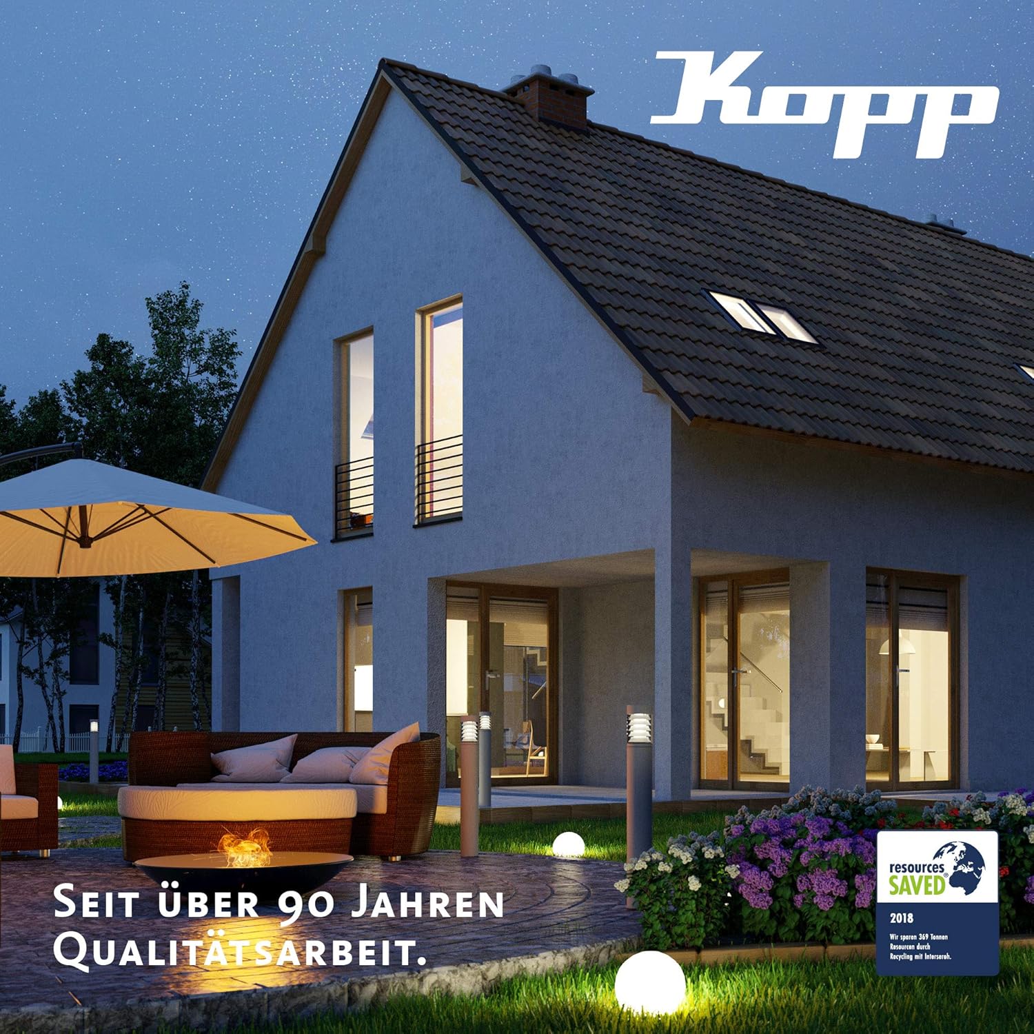 Bild von Kopp Infracontrol Bewegungsmelder, 110°, 12m Reichweite, Infrarot-Bewegungsmelder Aufputz für Außen und Innen, IP44, schwarz, 823705014