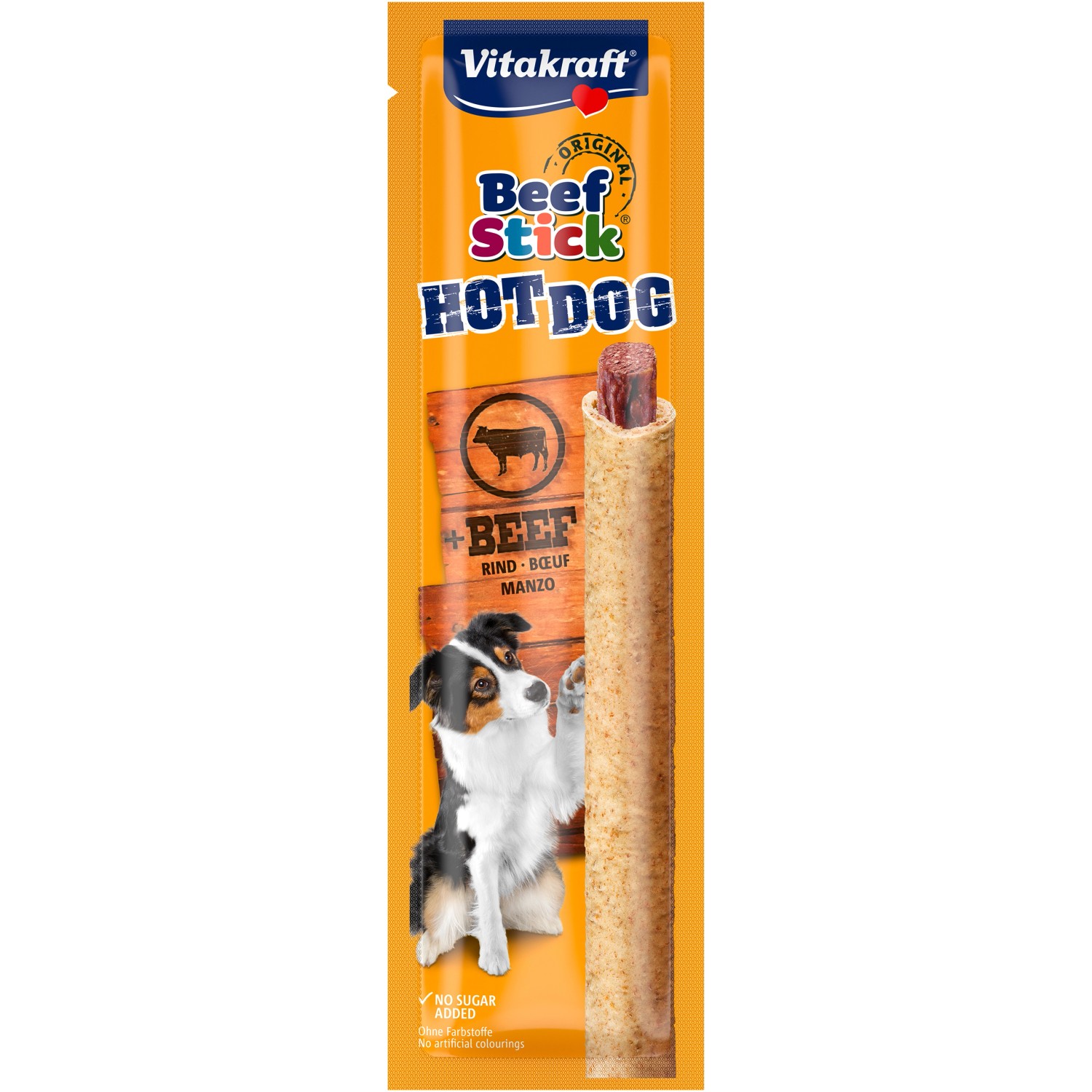 Bild von Vitakraft Hunde-Kaustick Beef Stick Hot Dog Rind 1 Stück (30 g)