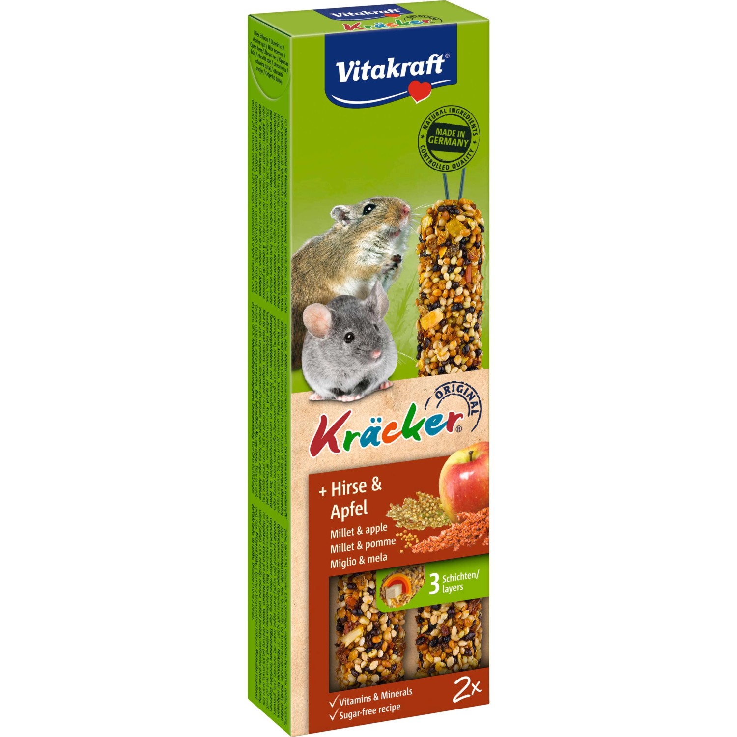 Bild von Vitakraft Kräcker Hirse und Apfel 2 Stück / 60 g
