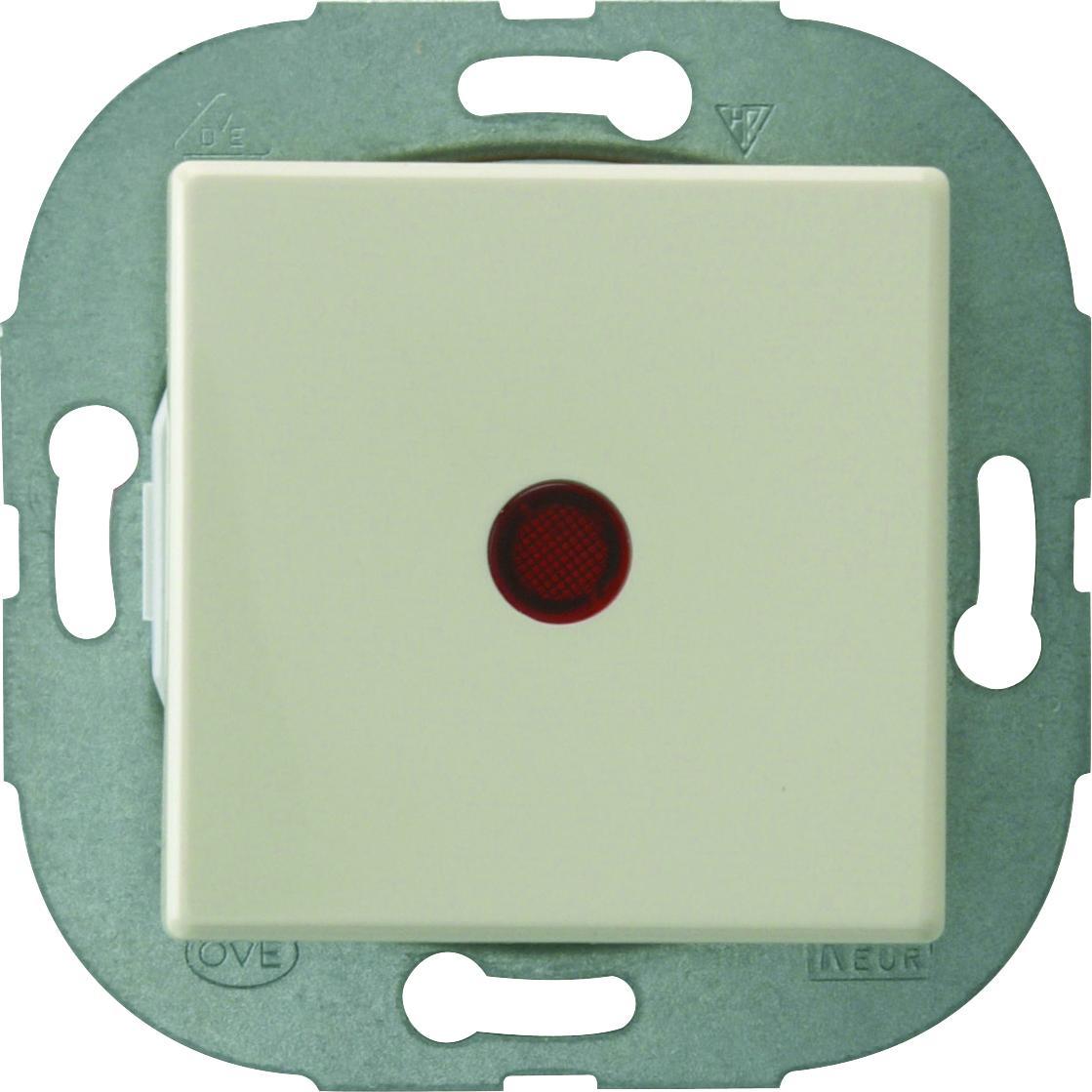 Bild von REV Düwi Standard Quadro Wechselschalter beleuchtet, cremeweiss AL, Taster + Schalter, Weiss