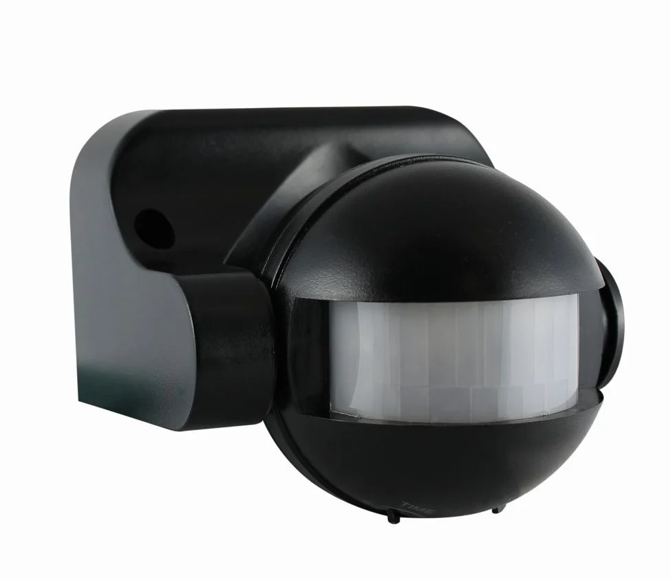 Bild von REV Bewegungsmelder aussen - IP44, Leuchtdauer & Helligkeitsempfindlichkeit einstellbar, LED geeignet, Reichweite 12m/180°, vertikal verstellbar, schwarz