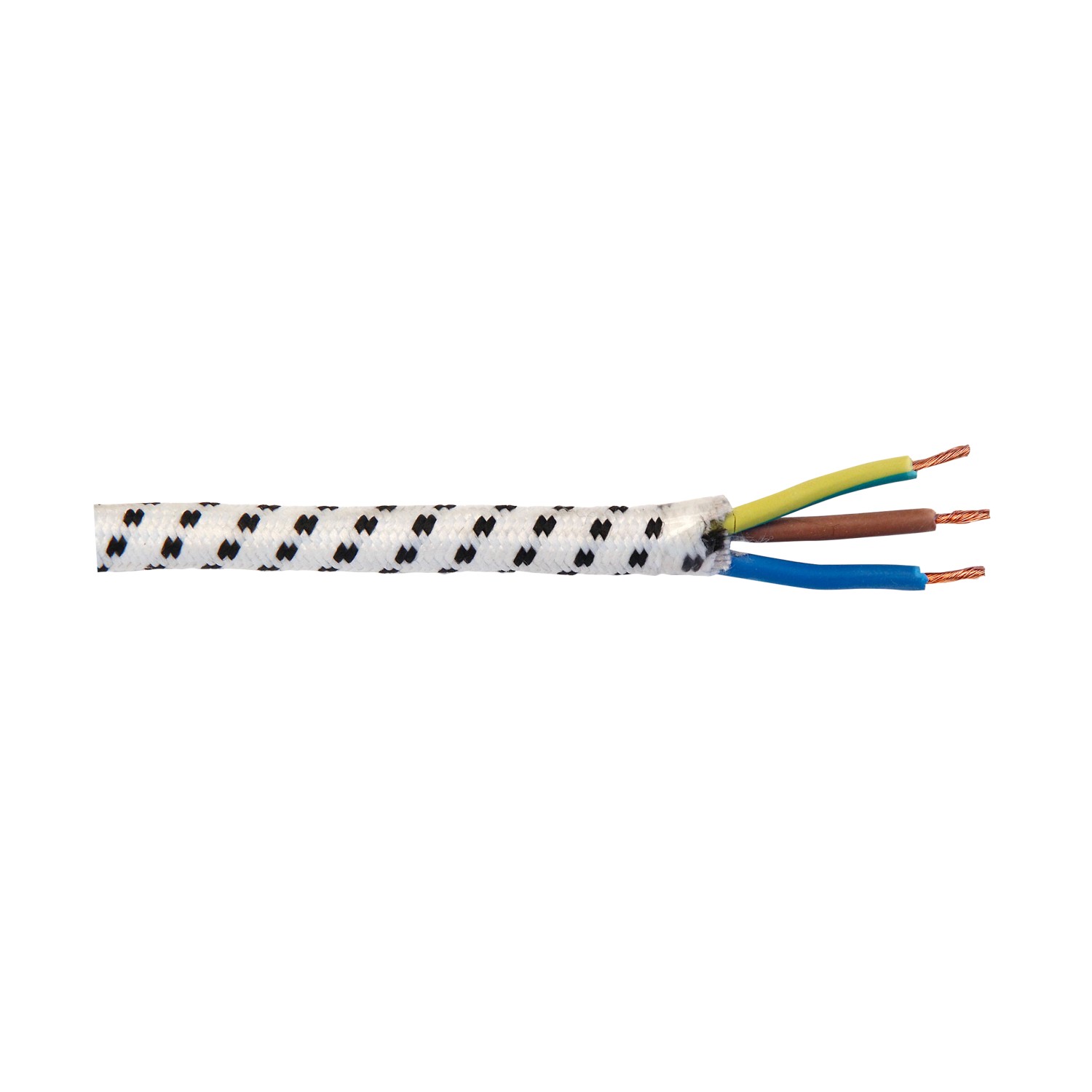 Bild von Stoffleitung H03RT-F 3 G0,75 Schwarz/Weiß 3 m