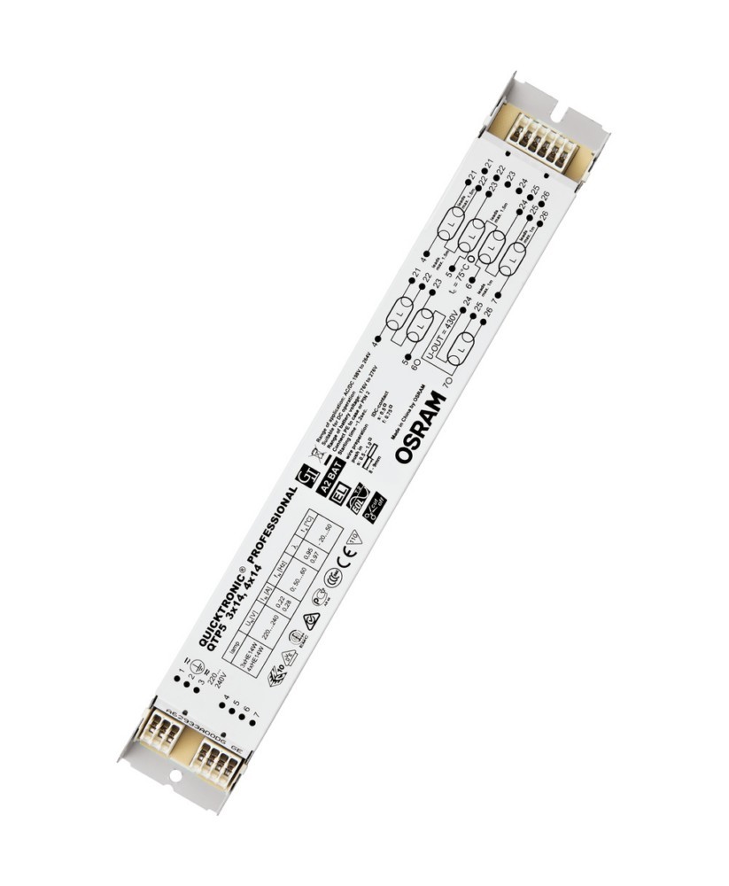 Bild von OSRAM elektronisches Vorschaltgerät (EVG), QUICKTRONIC PROFESSIONAL 5, EVG LL/KLL non-DIM, QTP5 3X14,4X14/220-240