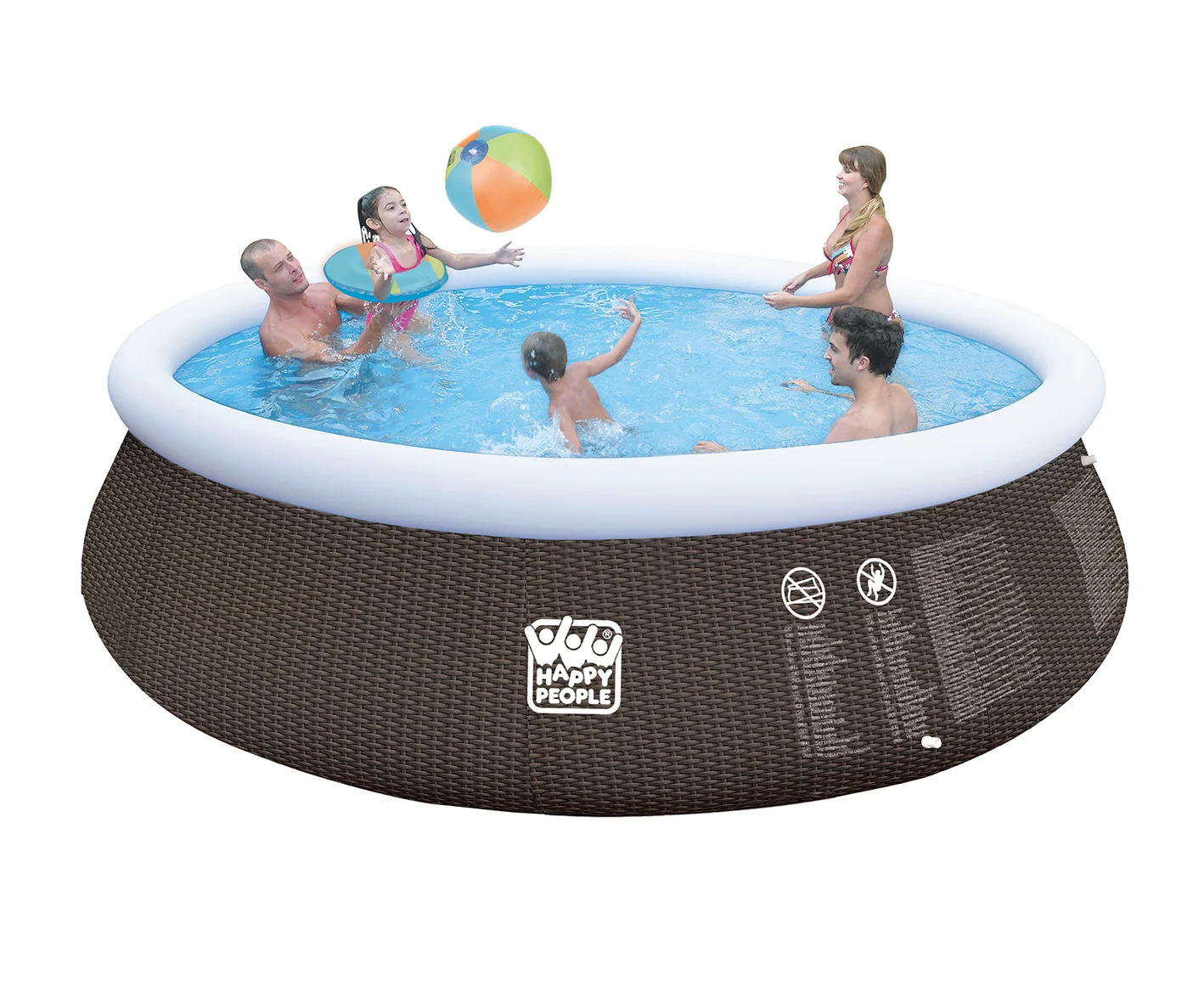Bild von Happy People Quick Up Pool Ø 450 x 106 cm (77505) braun