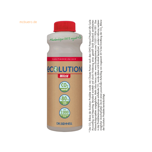 Bild von Dr. Schnell Badreiniger Ecolution Milizid Ultrahochkonzentrat – 1 Liter für strahlende Sauberkeit