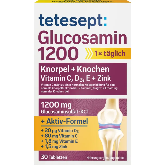 Bild von Tetesept Glucosamin 1200 Filmtabletten 30 Stück - Zur Nahrungsergänzung