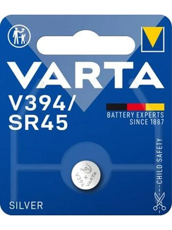 Bild von VARTA Batterien V394/SR45 Knopfzelle, 1 Stück, Silver Coin, 1,55V, kindersichere Verpackung, für elektronische Kleingeräte - Uhren, Autoschlüssel, Fernbedienungen, Waagen