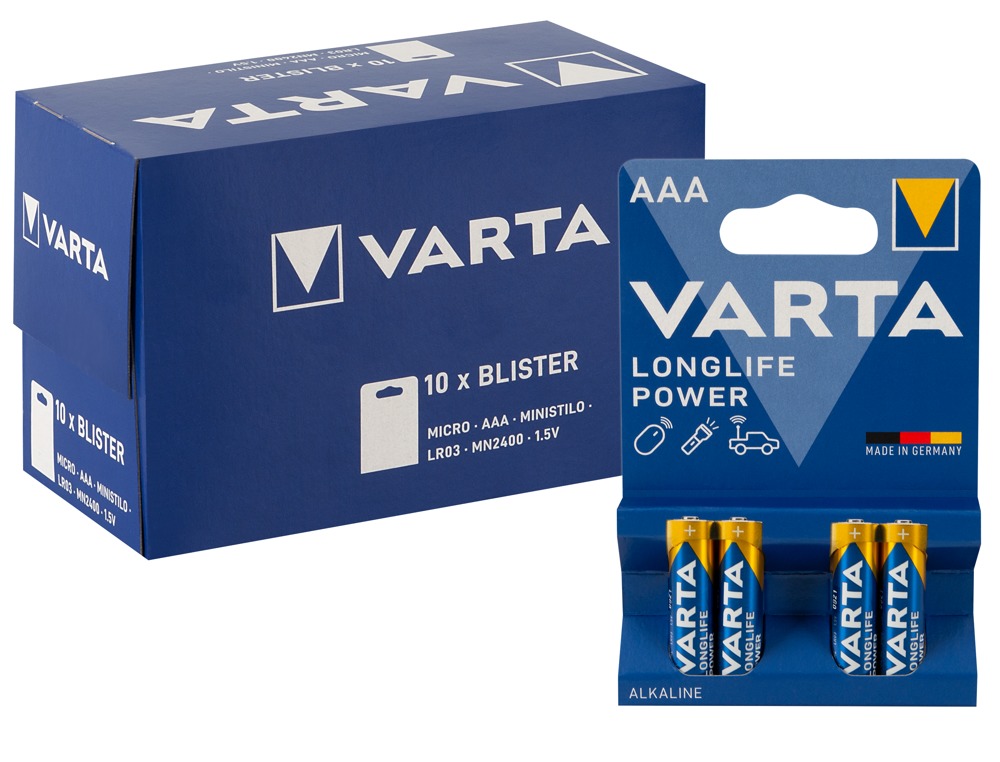 Bild von Varta Longlife Power (4 Stk., AAA, 1240 mAh), Batterien + Akkus