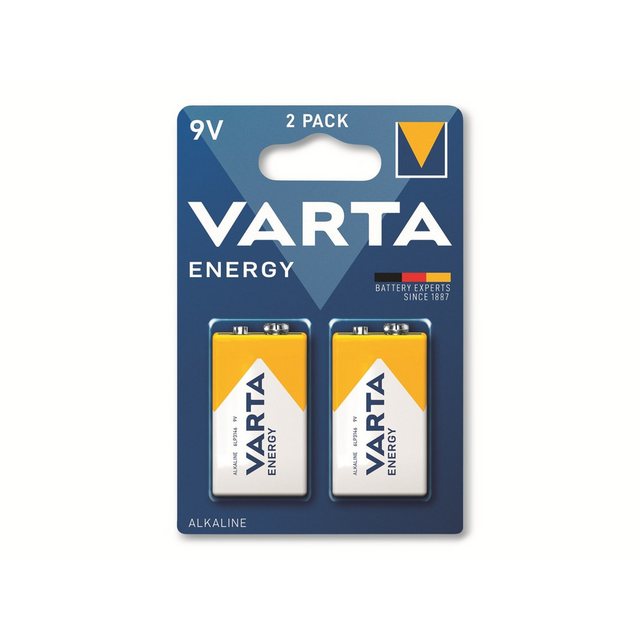 Bild von VARTA Batterie Alkaline, E-Block, 6LR61, 9V, Energy, 2 Stück