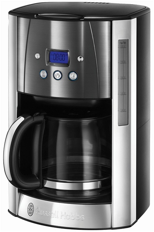 Bild von RUSSELL HOBBS Filterkaffeemaschine Luna Moonlight Grey 23241-56 Timer 14 Tassen 1000W, 1.5l Kaffeekanne, mit Glaskanne
