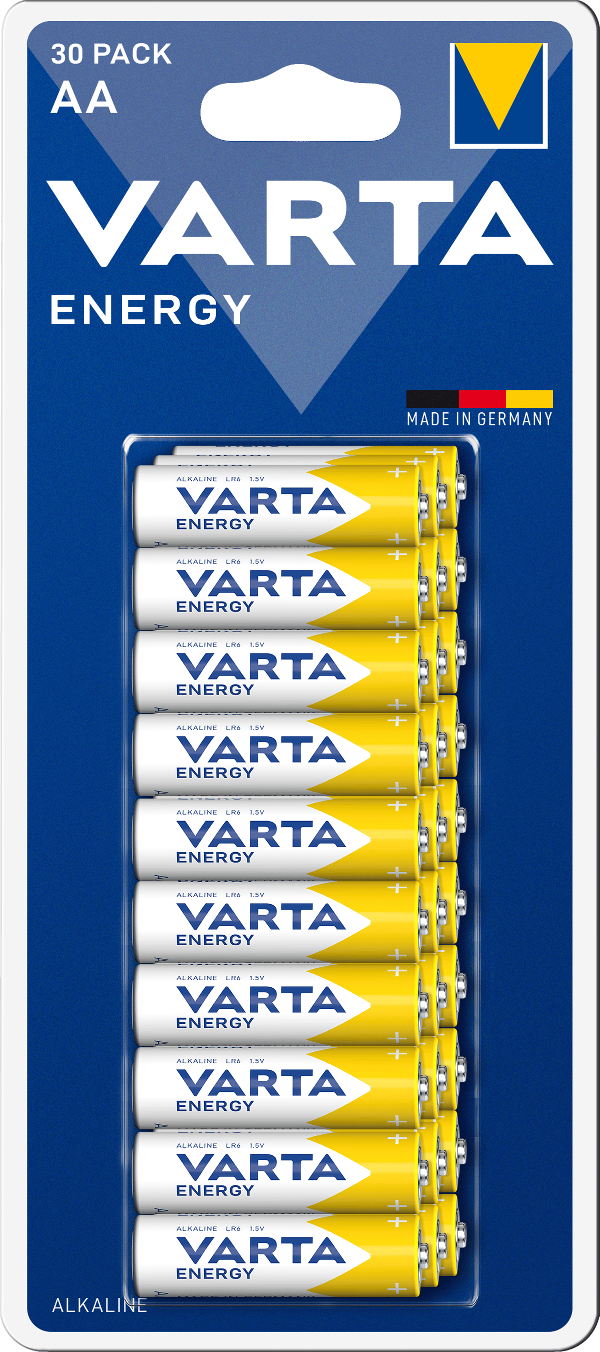 Bild von VARTA Batterie »30er Pack Energy AA Mignon LR6 Alkaline - Made in Germany«, LR06, (30 St.)