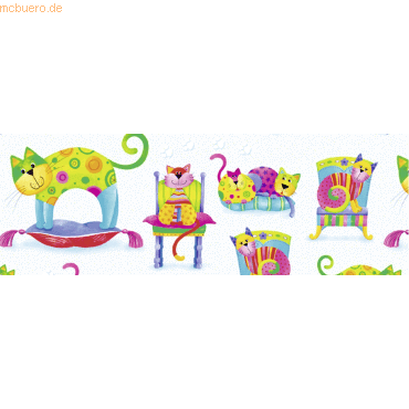 Bild von 5 x Ludwig Bähr Transparentpapier 115g/qm A4 VE=5 Blatt Happy Kitty