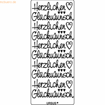Bild von 5 x Ludwig Bähr Kreativsticker 10x23cm Motiv 79 VE=1 Stück silber