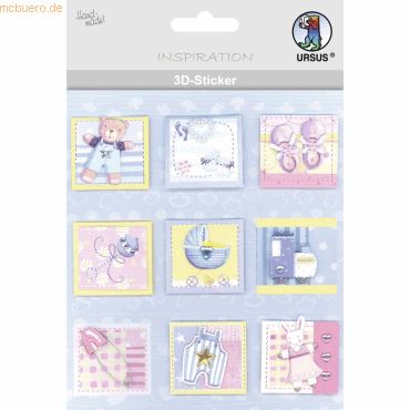 Bild von 5 x Ludwig Bähr 3D-Sticker Motiv 95 - Baby