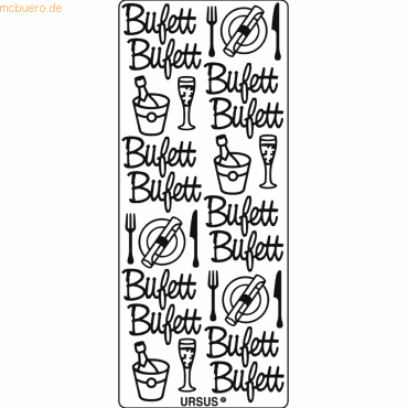 Bild von 5 x Ludwig Bähr Kreativsticker 10x23cm Motiv 96 VE=1 Stück gold
