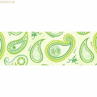 Bild von 5 x Ludwig Bähr Transparentpapier 115g/qm A4 VE=5 Blatt Paisley grün