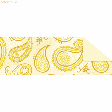 Bild von Ursus - Ludwig Bähr Bastelkartonpapier Tonkarton 220g/qm A4 VE=5 Bogen Paisley gelb