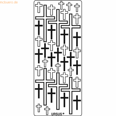 Bild von 5 x Ludwig Bähr Kreativsticker 10x23cm Motiv 105 VE=1 Stück gold