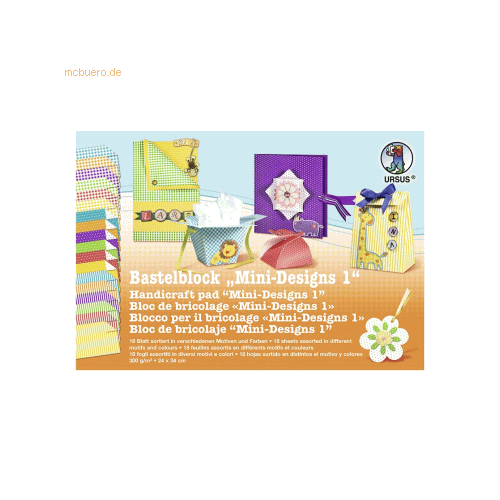 Bild von Ursus Bastelblock Mini Designs – Kreativität in voller Farbenpracht