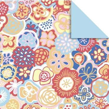 Bild von Ursus - Ludwig Bähr Bastelkartonpapier Faltblätter Florentine Flower Power 80g/qm 15x15cm VE=65 Blatt Motiv 0