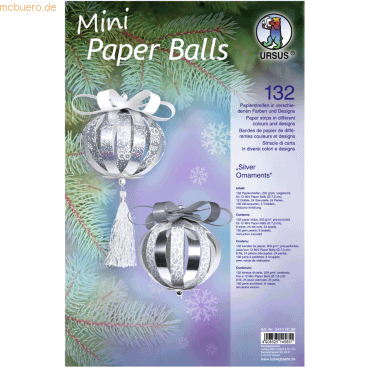 Bild von Ursus - Ludwig Bähr Bastelfilz Bastelset Mini Paper Balls Silver Ornaments.