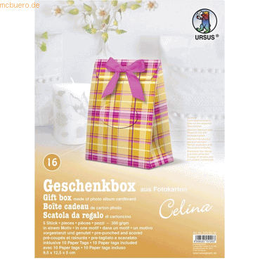 Bild von Ursus, Geschenkverpackung, Geschenkbox Celina 9,5x12,5x5cm VE=5 Stück Motiv: 16 (Geschenkbox, 5 x)
