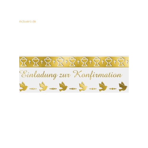 Bild von Ursus Transparentpapier Bordüren Gold - Kreativpapier für besondere Bastelprojekte