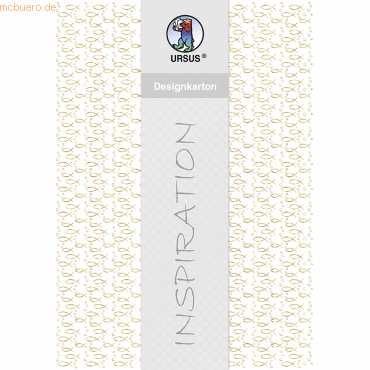 Bild von Ursus - Ludwig Bähr Bastelkartonpapier Designkarton 'Gold' 200g/qm A4 VE=5 Blatt Motiv 5