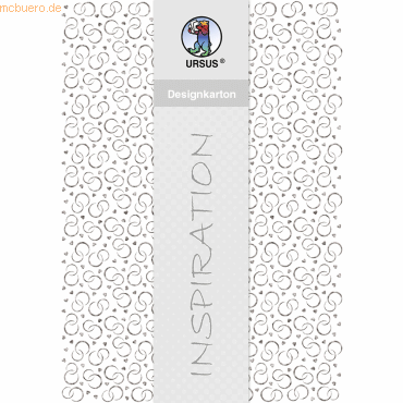 Bild von Ursus - Ludwig Bähr Bastelkartonpapier Designkarton 'Silber' 200g/qm A4 VE=5 Blatt Motiv 2