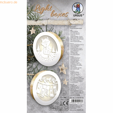 Bild von Ludwig Bähr LightBoxes 11cm Fox & Christmas Socks VE=2 Stück