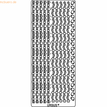 Bild von 5 x Ludwig Bähr Kreativsticker 10x23cm Motiv 35 VE=1 Stück gold