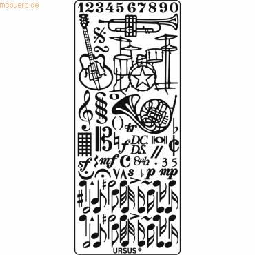 Bild von 5 x Ludwig Bähr Kreativsticker 10x23cm Motiv 21 VE=1 Stück silber