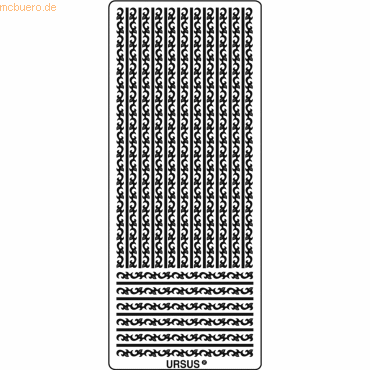 Bild von 5 x Ludwig Bähr Kreativsticker 10x23cm Motiv 37 VE=1 Stück silber