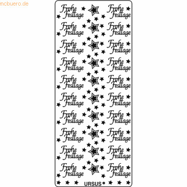 Bild von Ursus, Sticker, Kreativsticker 10x23cm Motiv 60 VE=5 Stück gold