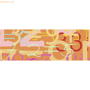 Bild von Ursus - Ludwig Bähr Bastelkartonpapier Transparentpapier 115g/qm A4 VE=25 Blatt Zahlen orange