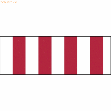 Bild von 10 x Ludwig Bähr Tonpapier Streifen 130g/qm 49,5x68cm weiß/rot