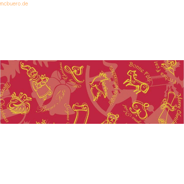 Bild von 10 x Ludwig Bähr Transparentpapier 115g/qm 50x61cm Christmas rot