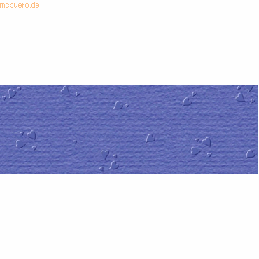 Bild von Ursus - Ludwig Bähr Bastelkartonpapier Prägekarton Elegance 220g/qm 23x32cm VE=5 Blatt Herzen dunkelblau
