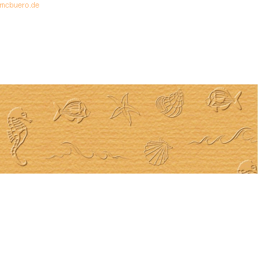 Bild von Ursus - Ludwig Bähr Bastelkartonpapier Prägekarton Elegance 220g/qm 23x32cm VE=5 Blatt Maritim goldgelb