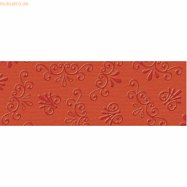 Bild von Ursus, Bastelpapier, Prägekarton Elegance 220g/qm 23x32cm VE=5 Blatt Rokoko hellrot (220 g/m², 1 x)