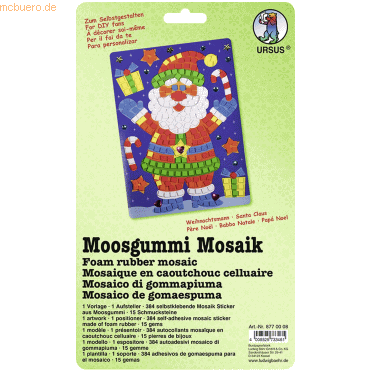 Bild von Ursus 8770008 - Moosgummi Mosaik, Weihnachtsmann, ca. 23 x 16 cm, bunt
