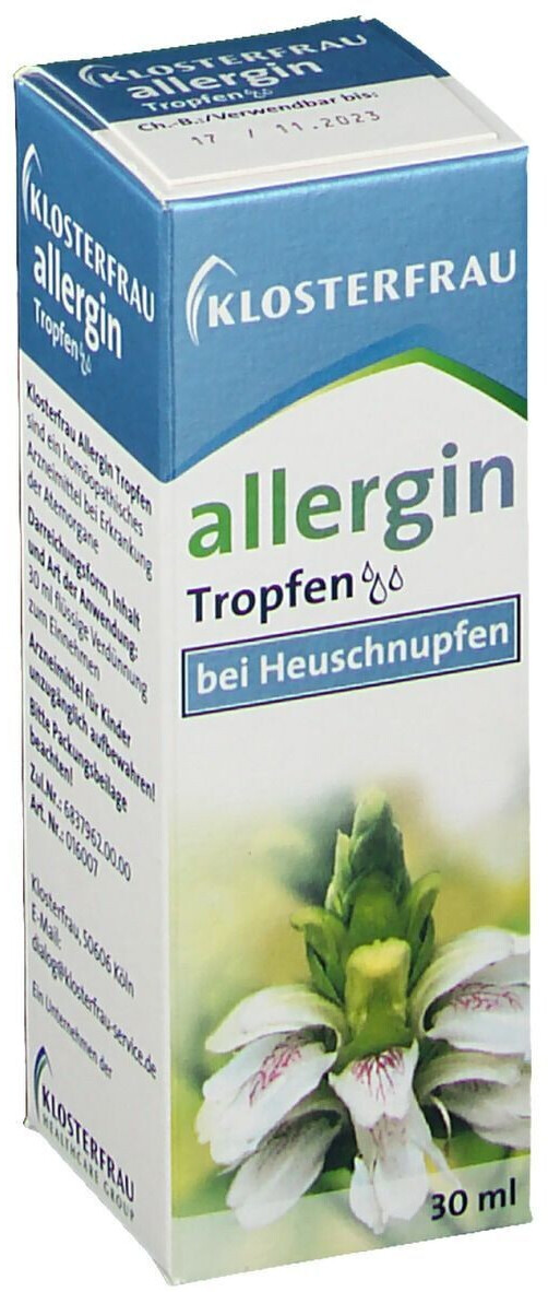 Bild von Klosterfrau allergin 30 ml Tropfen bei Heuschnupfen - Bei Allergie