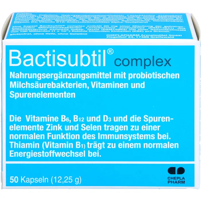 Bild von Bactisubtil Complex 50 Kapseln - Bei Verdauungsschwäche